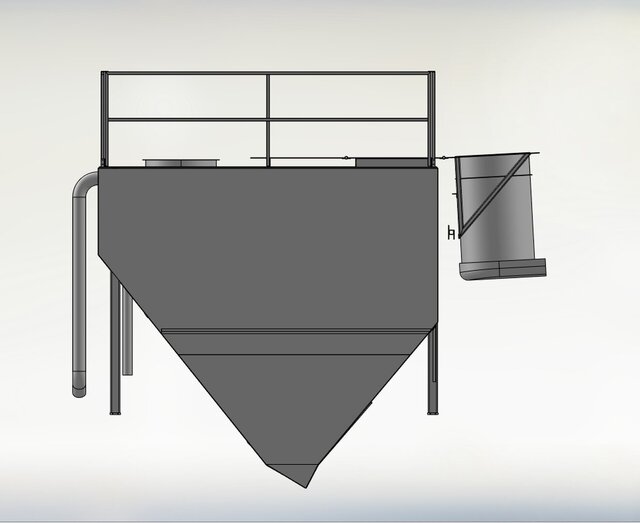 3D model of Batch Plant Conveyor & Hopper System – 3D CAD Assembly