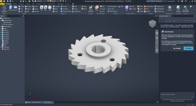 Chain Sprocket - 3D CAD Modeling & Techanical Drawing