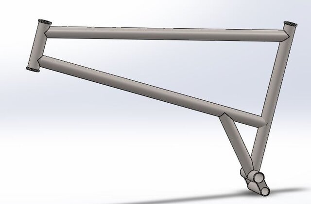 3D model of Folding bicycle and subparts