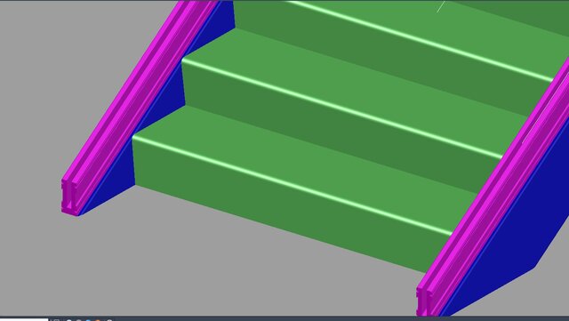 3D model of Commercial & Residential Glass & Steel Railing System Drawings