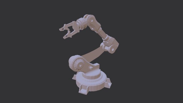 3D model of Industrial Robot Arm 3D modeling