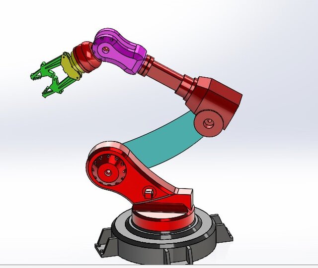3D model of Industrial Robot Arm 3D modeling