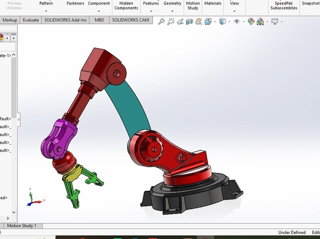 3D model of Industrial Robot Arm 3D modeling