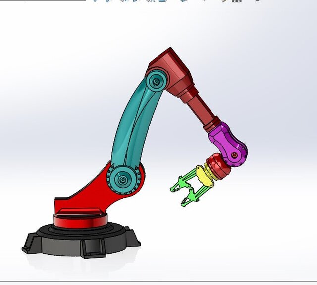 3D model of Industrial Robot Arm 3D modeling