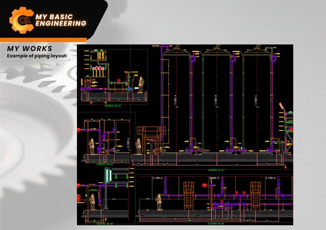 3D model of Example of Piping Layout