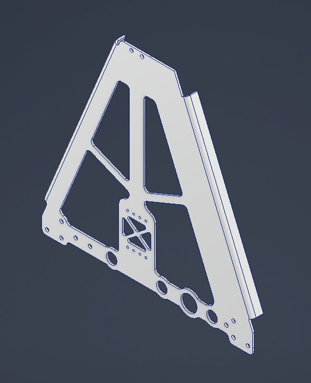 3D model of Pocketed Structural Support Plate for FRC Climbing Mechanism