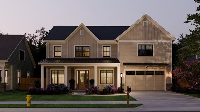American Suburban House – Photoreal 4K Exterior & Interior Renders (sample project) – image 4 of 6