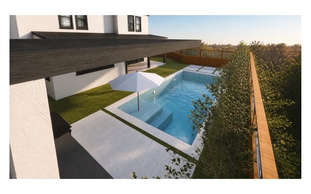 3D model of Residential Pool Visualization Portfolio | Revit, Lighting & Permit Plans