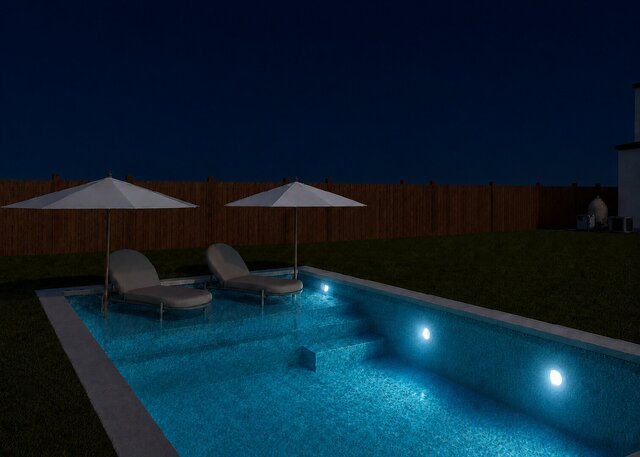 3D model of Residential Pool Visualization Portfolio | Revit, Lighting & Permit Plans