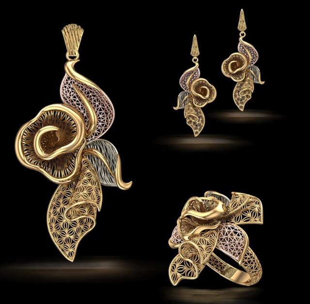 3D model of turkish jewelry design -3D CAD Model