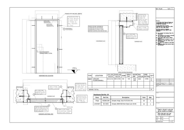 Hollow Metal Door Shop Drawing | SDI Standard | AutoCAD | 10+ Years Experience