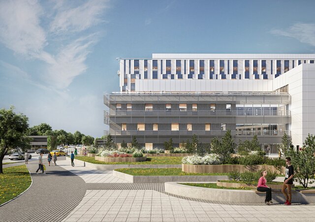 3D model of Hospital Tallinn — Atmospheric Visualization of a Next-Generation Healthcare Facility