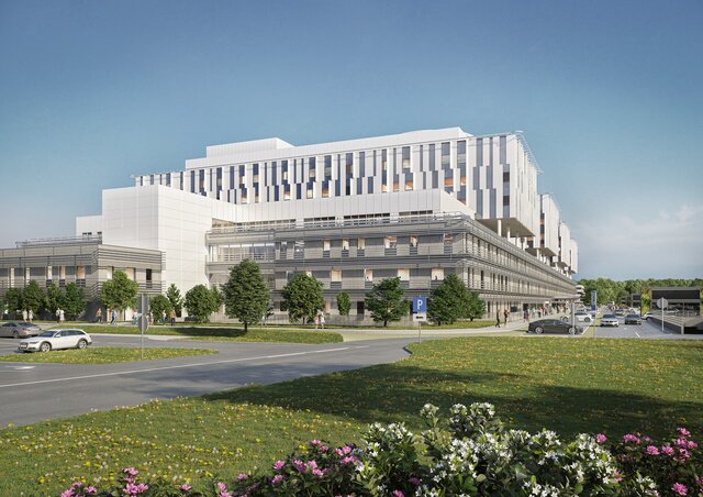 3D model of Hospital Tallinn — Atmospheric Visualization of a Next-Generation Healthcare Facility