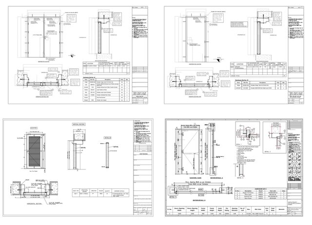 Hollow Metal Door Shop Drawings - 4 Samples Portfolio | Complete HM Collection | AutoCAD