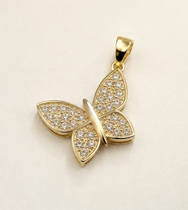 3D model of Butterfly Pendant – Jewelry CAD Design