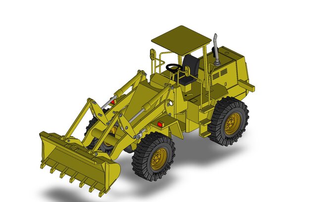 3D model of Wheel loader