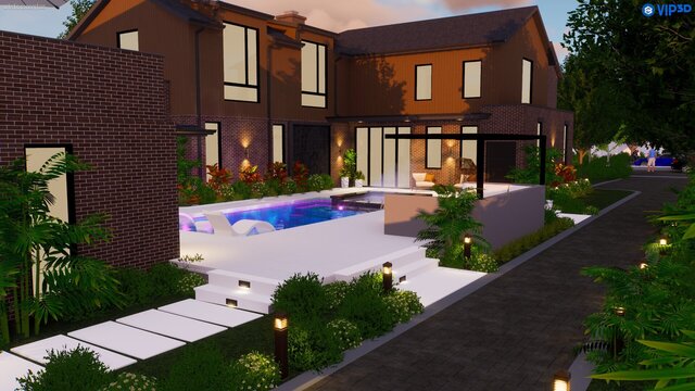 3D model of Cedar Lane Residence(USA)