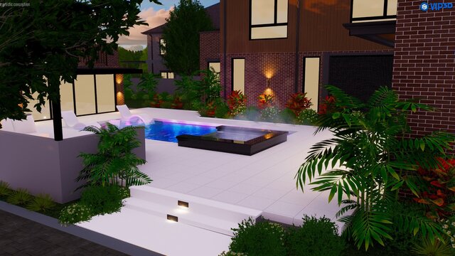3D model of Cedar Lane Residence(USA)