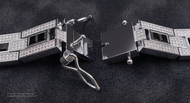 The Monolith Grid Pavé | Bracelet CAD Engineering – image 2 of 16