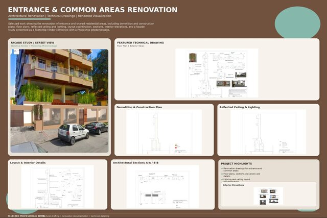 3D model of Renovation and Upgrade of Building Entrance and Common Areas
