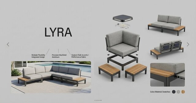 3D model of LYRA – Modular Outdoor Lounge Furniture