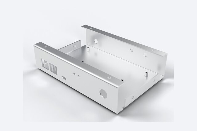 Sheet Metal Electronics Enclosure | Aluminium 5052, Flat Patterns, PEM Hardware, Louvres – image 6 of 7
