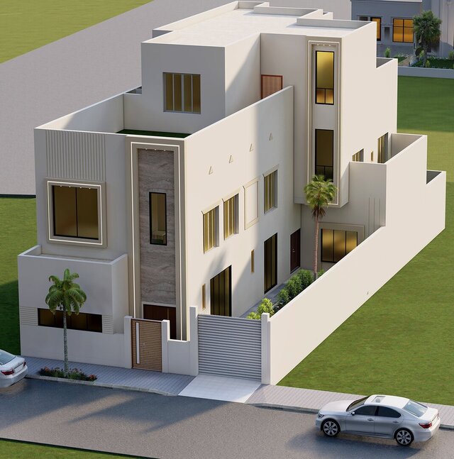 Modern Residential Exterior Visualization – image 3 of 4