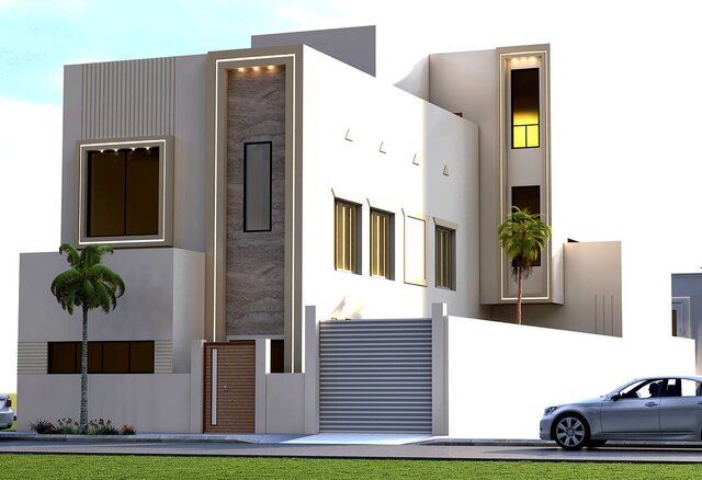 Modern Residential Exterior Visualization – image 1 of 4