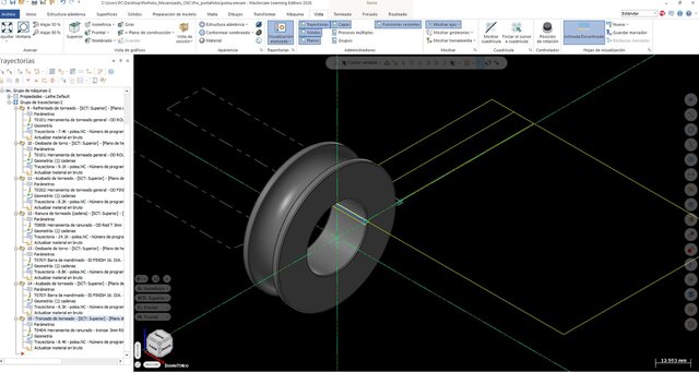 3D model of Industrial Pulley Design & CNC Programming