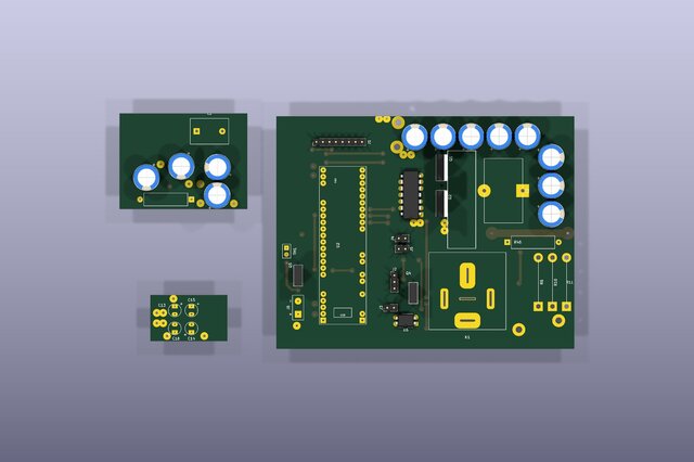 3D model of STM32G474 Automatic 12 V Battery Charger - Engineering Prototype