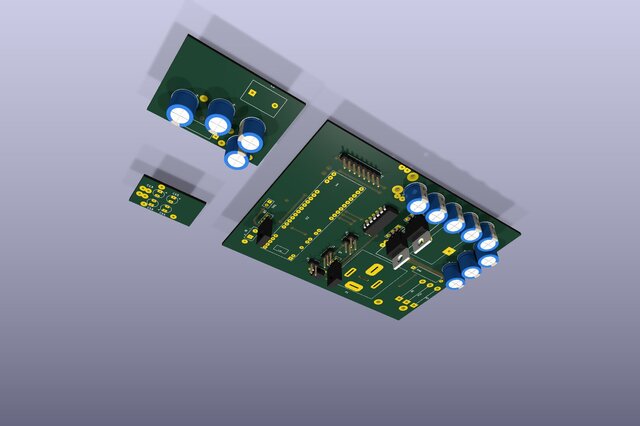 3D model of STM32G474 Automatic 12 V Battery Charger - Engineering Prototype