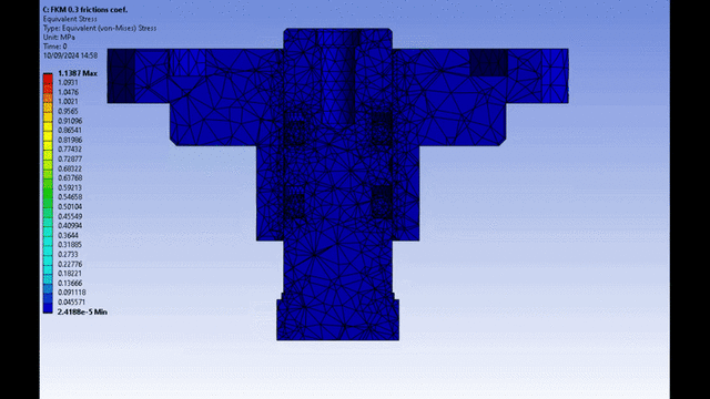 3D model of Actuator Pin Force Analysis & O-Ring Friction Simulation