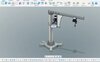3D Design of portable slewing jib crane 0.5Ton capacity design by niteshsonawane