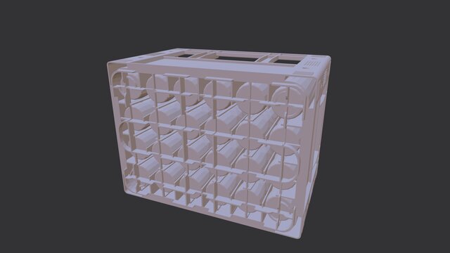 Heavy-Duty Plastic Beer Crate Design (Cimatron)