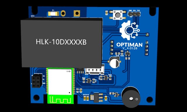3D model of Industrial Production Monitoring & RFID Tracking PCB