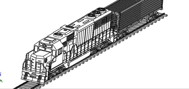 3D model of train project