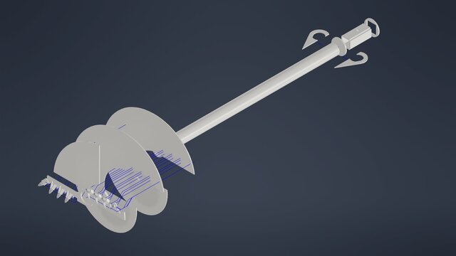 Helical Screw Auger - 3D CAD Modeling and Technical Drawings – image 2 of 2