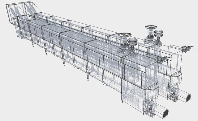 3D model of giblet-screw-chiller