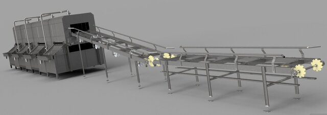3D model of giblet-screw-chiller