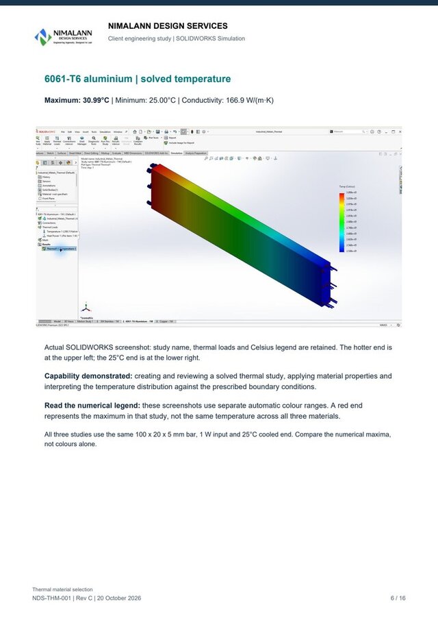 Thermal Material Selection | SOLIDWORKS Analysis – image 2 of 3