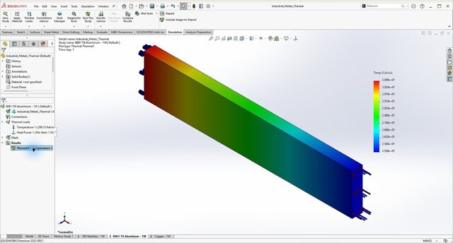 Thermal Material Selection | SOLIDWORKS Analysis – image 3 of 3