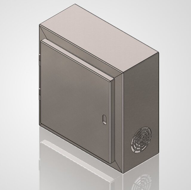 3D model of Sheet Metal Electrical Enclosure | NEMA 4 | SolidWorks | Flat Pattern