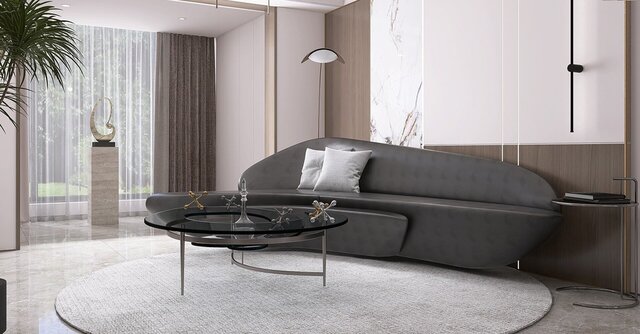 Luxury Living Room — 3D Interior Rendering – image 5 of 8
