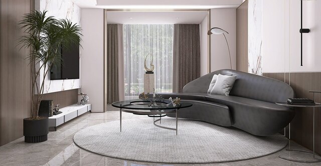 Luxury Living Room — 3D Interior Rendering – image 7 of 8