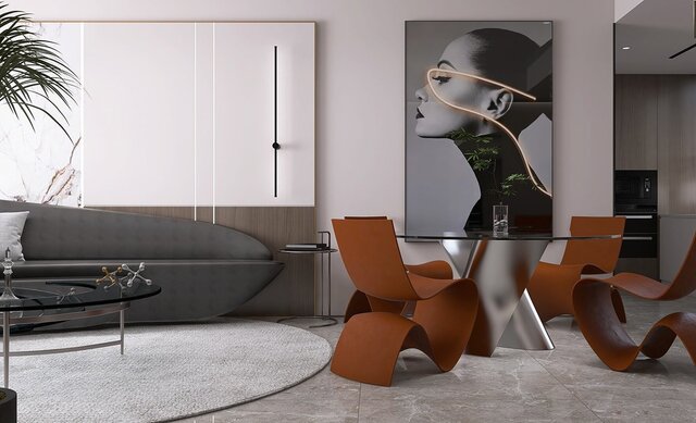 Luxury Living Room — 3D Interior Rendering – image 8 of 8