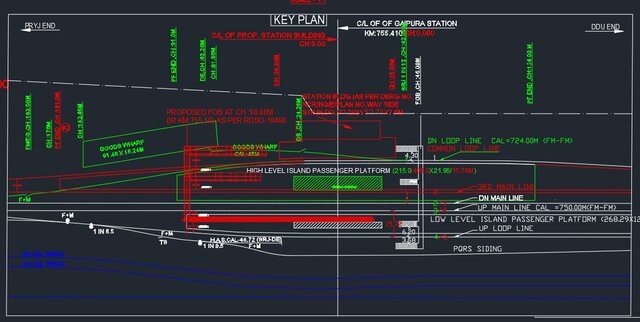 GENERAL ARRANGMENT DRAWING OF FOOT OVER BRIDGE AT GAIPURA RAILWAY STATION – image 2 of 4