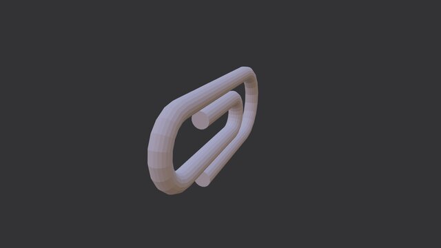Paper Clip – 3D CAD Model Designed in SOLIDWORKS – image 3 of 3