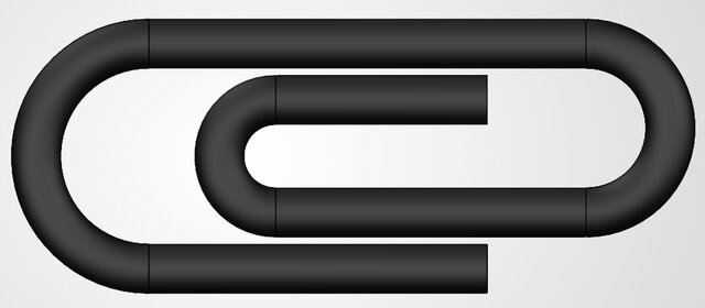 Paper Clip – 3D CAD Model Designed in SOLIDWORKS – image 2 of 3
