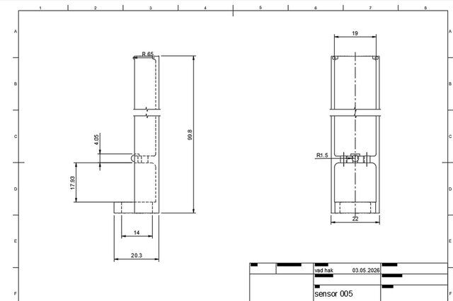 3D model of Flashlight Case for Lithium Battery and LED Integration
