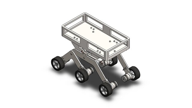 3D model of Mars Rover Assembly – SolidWorks 3D CAD Model